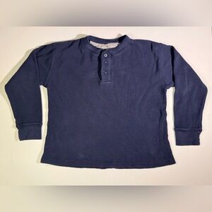 Faded Glory Kids Dark Blue Long Sleeve Henley